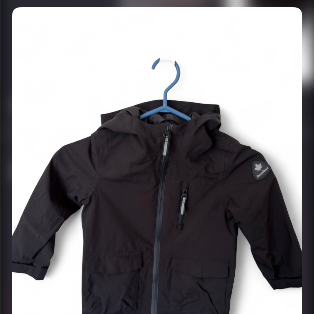 Canadiana kids black spring coat